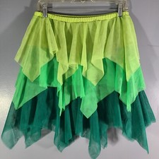 Wonder Nation Green TuTu Skirt Girls Sz XXL 18 Mesh Tulle Elastic Waist