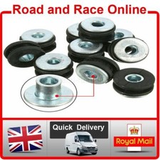 SUZUKI Motorcycle Fairing Rubber Mounting Grommets & Metal Inserts 10pcs