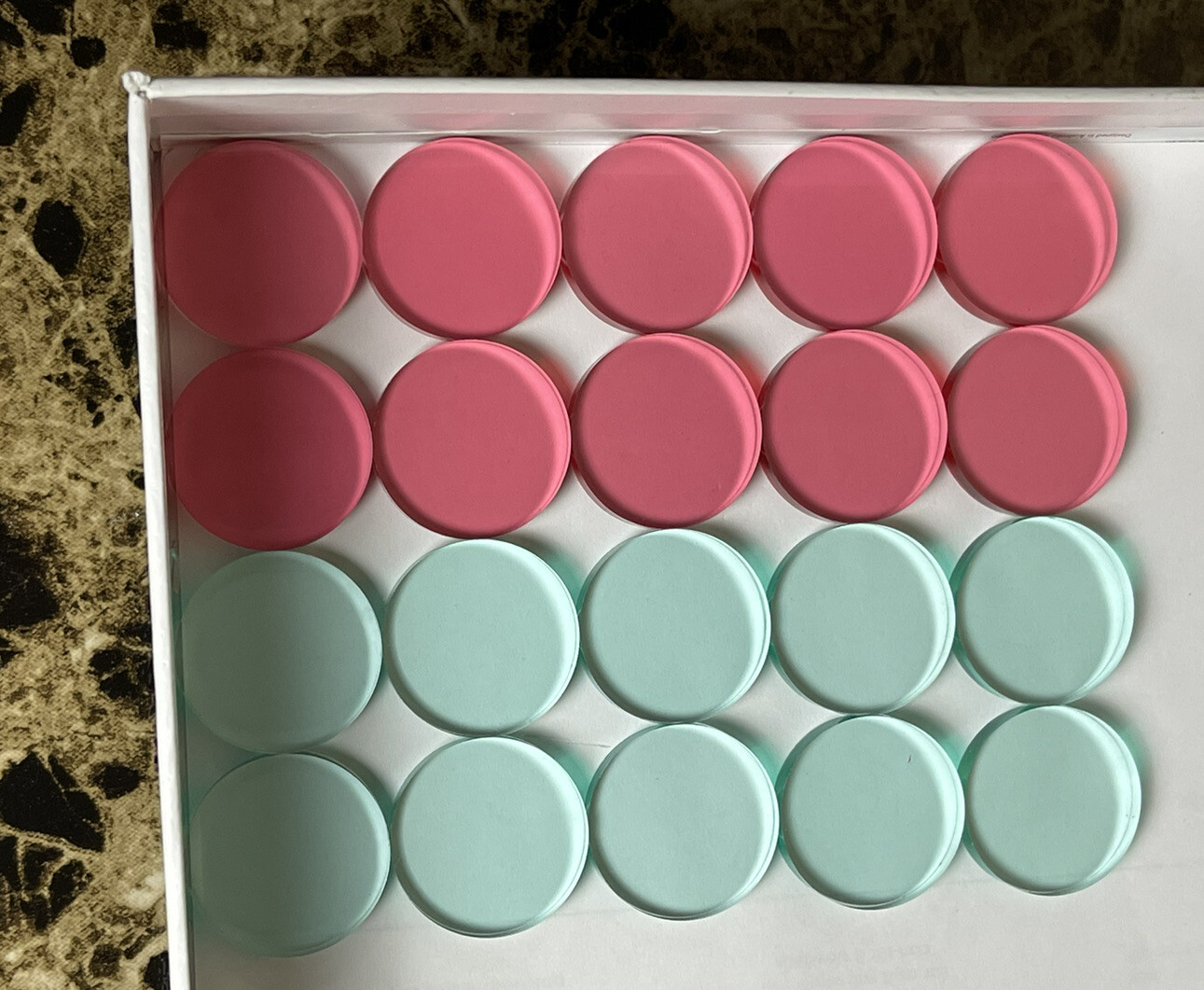 Sunnylife 4 in a Row Game Board Acrylic Lucite SPARE PIECES 20 Discs NWOT