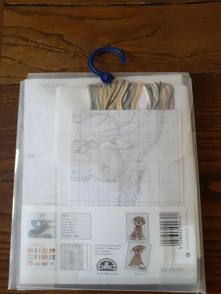 2 KIT DMC punto croce con tela aida , schemi e fili - Immagine 3 di 4