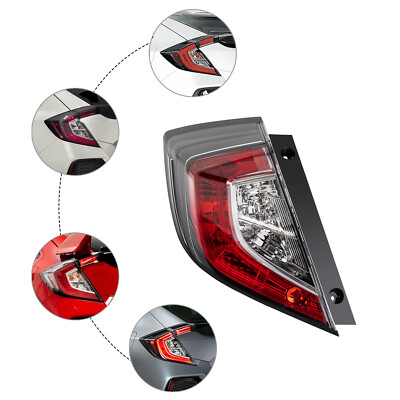 Left Outer Driver Side Tail Light For 2017-2021 Honda Civic Hatchback/ 2017-2019