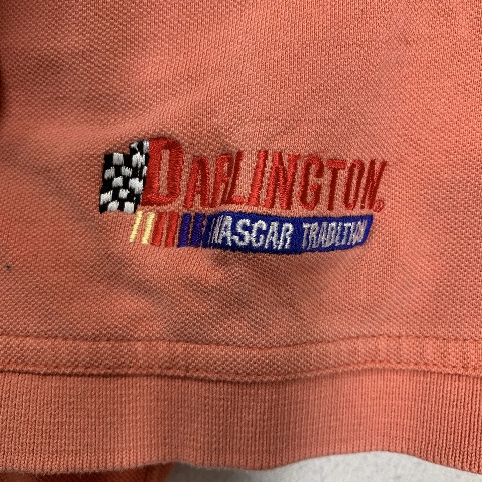 Camisa Polo De Colección Darlington Raceway Nascar 2004 Grande Coral Tono Tierra Golf Foto 3 de 4