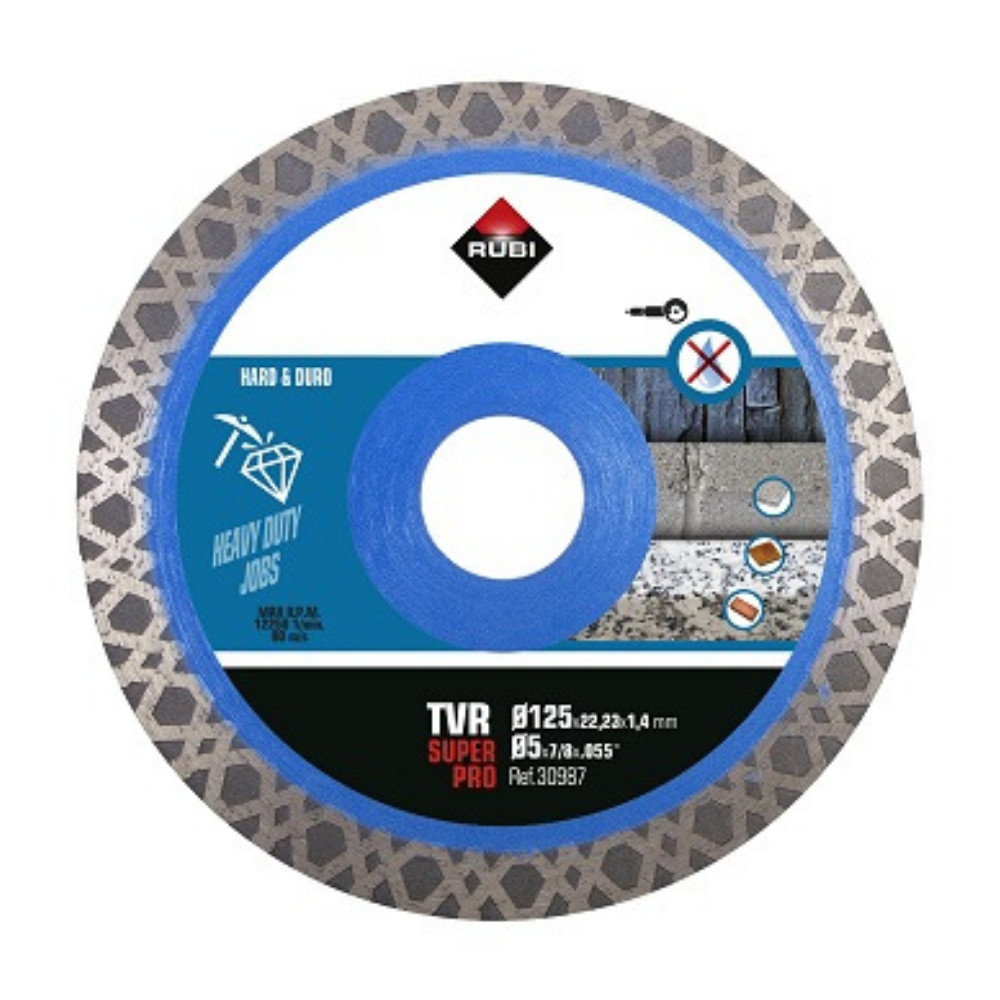 Rubi TVR 125mm Heavy Duty Porcelain Diamond Blade - Super Pro