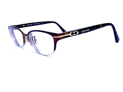 Coach HC5058 Jackie Half Rim Cat Eye Eyeglasses Satin Dark Brown Tortoise 49-17 Coach Brown Tortoise Cat Eye Half Rim Eyeglasses HC 5058  main image 2