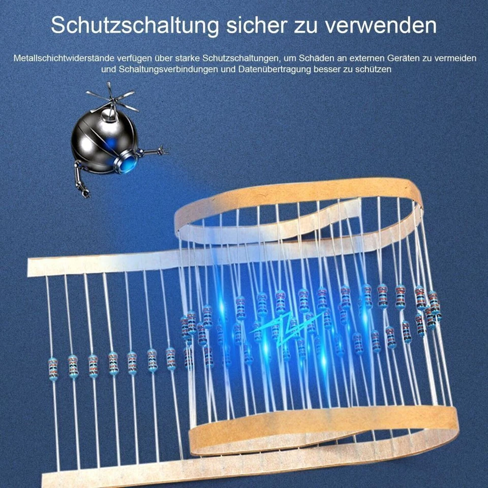 2600stk Widerstände Resistor Metallfilm 1/4W Widerstand 1Ω-10MΩ Sortiment Set - Bild 3 von 4