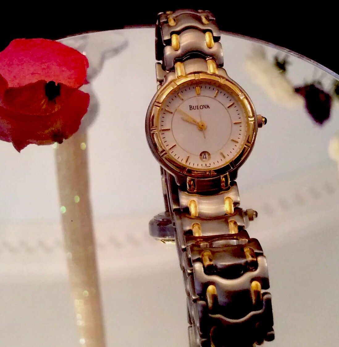 Brand new Women Bulova watch Brown Dial Stainless Steel Bracelet Goddess of Time 97L185  main image 4