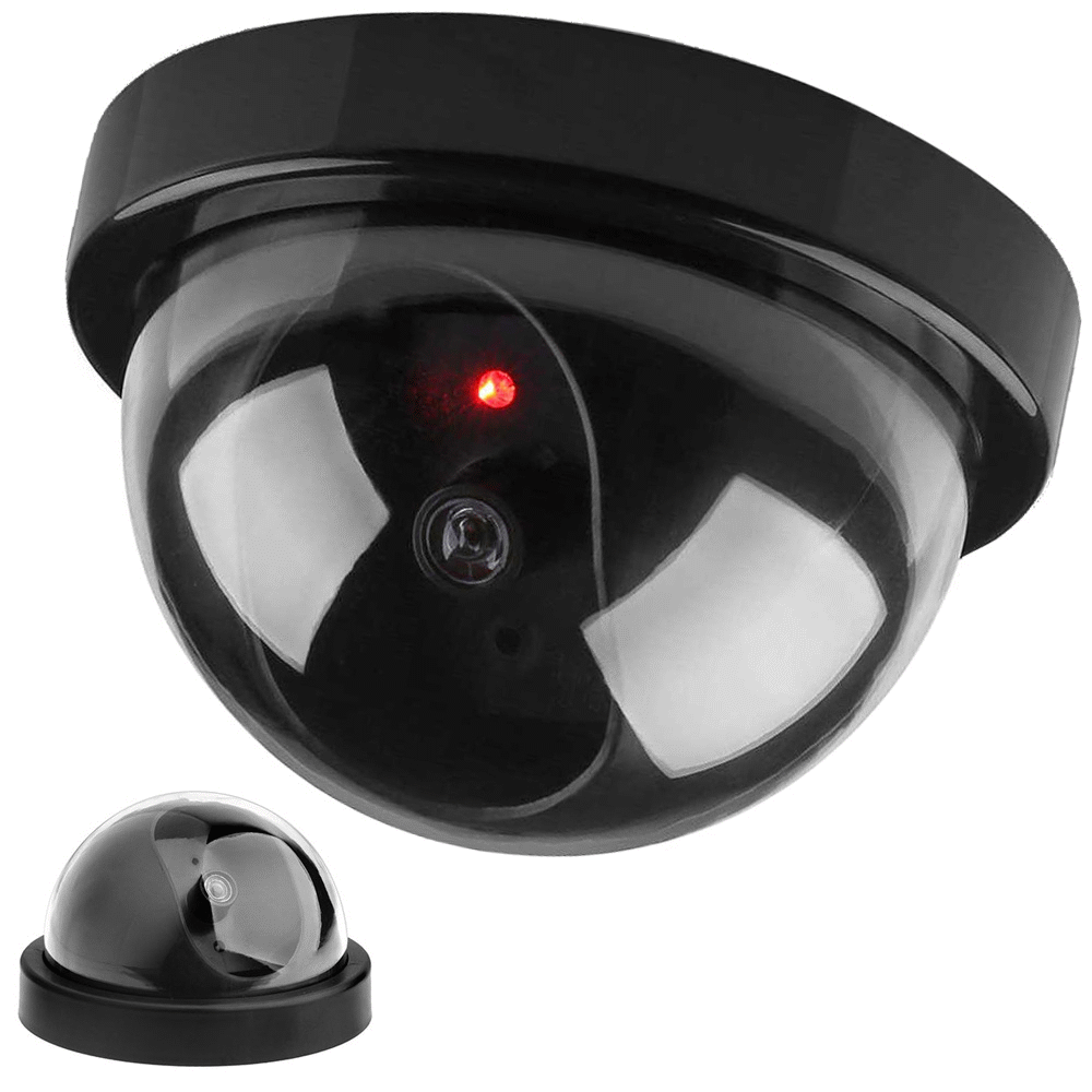 Dummy Camera Realistic Fake Security Surveillance Indoor CCTV Red LED