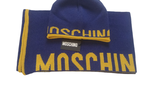 moschino hat and scarf set