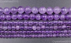 Natural Lavender Amethyst Gemstone Round Loose Beads 4mm 6mm 7mm 8mm 10mm 16’‘