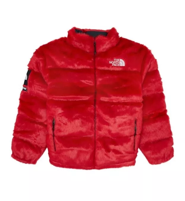 Supreme nuptse jacket red hotsell