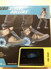 Yvolution Neon Street Rollers Light-Up Heel Skates Blue - Age 6 MAX 132 LBS
