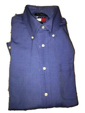 TOMMY HILFIGER Men's "80's Two Ply Fabric" Long Sleeve Button Down Shirt Sz. M