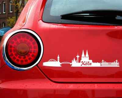 Samunshi Aufkleber Köln Skyline Autoaufkleber 25 Farben 8 Größen