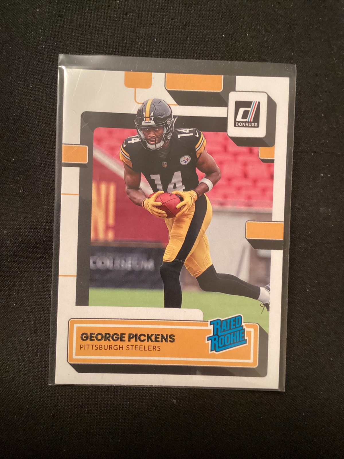 2022 Panini Donruss George Pickens Rated Rookie #323 Pittsburgh Steelers. JT19