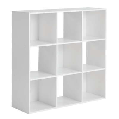 Mainstays 11'' 9-Cube Storage Organizer White Easy To Assemble Fashionable Home