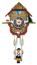Engstler Cuckoo Clock  - The Swinging Bavarian   5 Inches AH 01661 SQ NEW