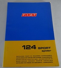 Parts Catalog Spare Part List Body Fiat 124 Sport Spider Stand 021968