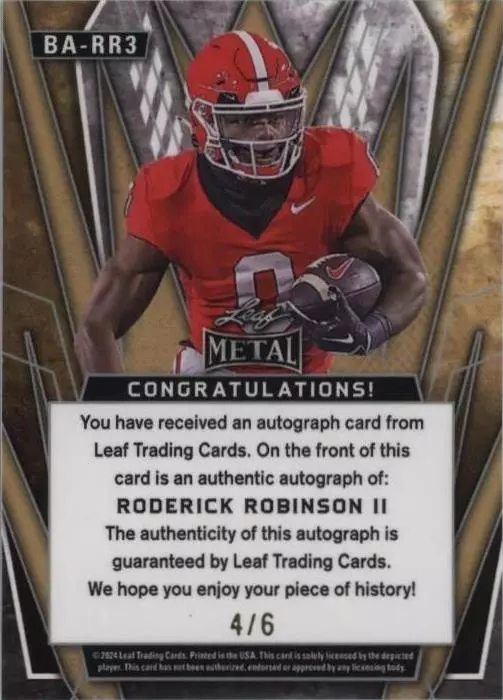 2024 Leaf Metal Roderick Robinson II #BA-RR3