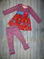 NEW Dr Seuss Tunic Dress Ruffle Leggings Girls Boutique Girls Outfit Set