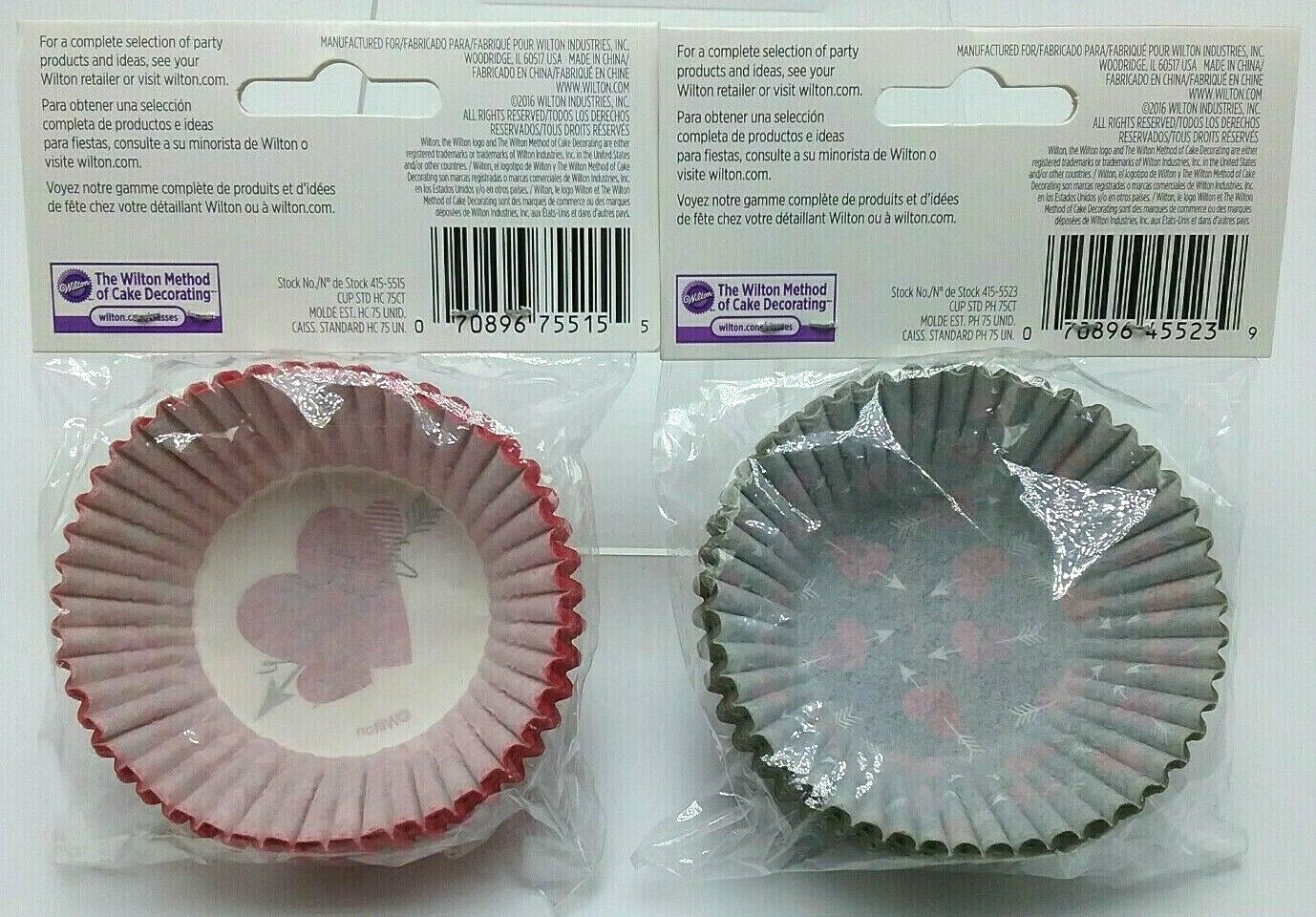Wilton 2 Pack x 75 ct (150) Valentine Party Heartily Standard Cupcake Baking Cup Falak Tayyeb