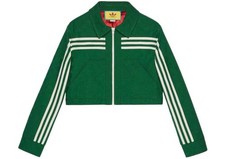 USED GUCCI X ADIDAS CROPPED JACKET IN GREEN VERYGOOD