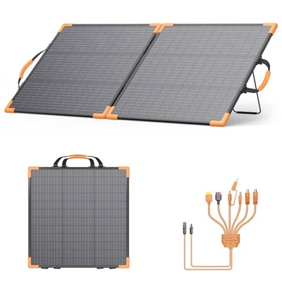 MHPOWOS 200W Bifacial Portable Solar Panel Foldable Charger for Jackery EcoFlow