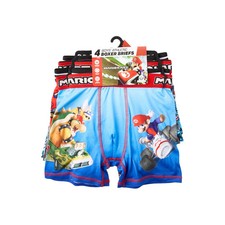 Bio World Super Mario Kart Boys' Athletic Boxer Briefs Underwear 4 Pack XL 14-16