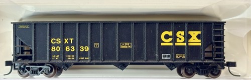 Coche tolva de carbón Atlas 40411 CSX escala N 90 toneladas 3 bahías CSXT #806339 | Condition: Used