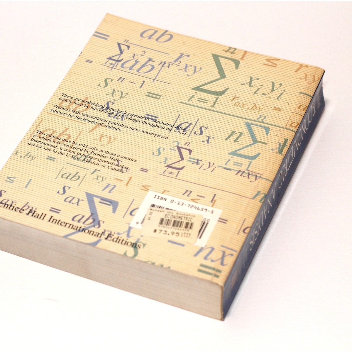 Econometric Analysis by William H. Greene - 3rd Edition