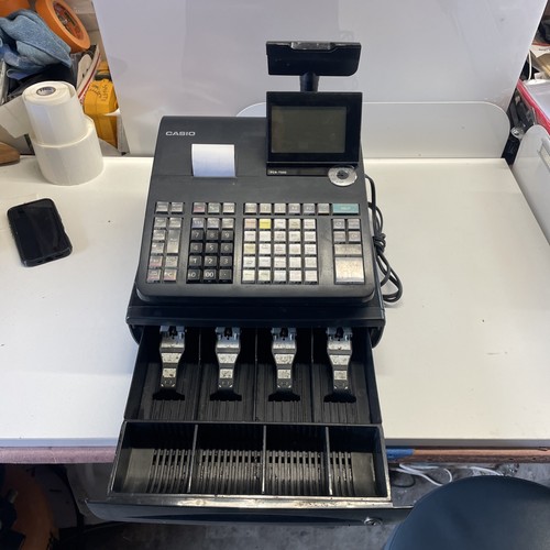 Casio SR-S820 Bluetooth Thermal Print Black Cash Register w/ Keys Used