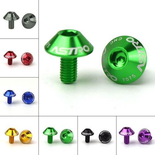 Lot De 6 Boulons Porte-Bouteille M5 X 18 Mm Titane Avec Rondelles - Vélo Route & VTT