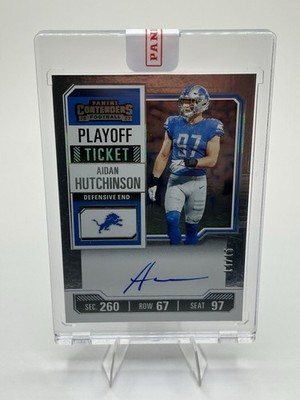 2023 Panini Contenders Playoff Ticket Aidan Hutchinson CTA-AHU On-Card Auto /15 