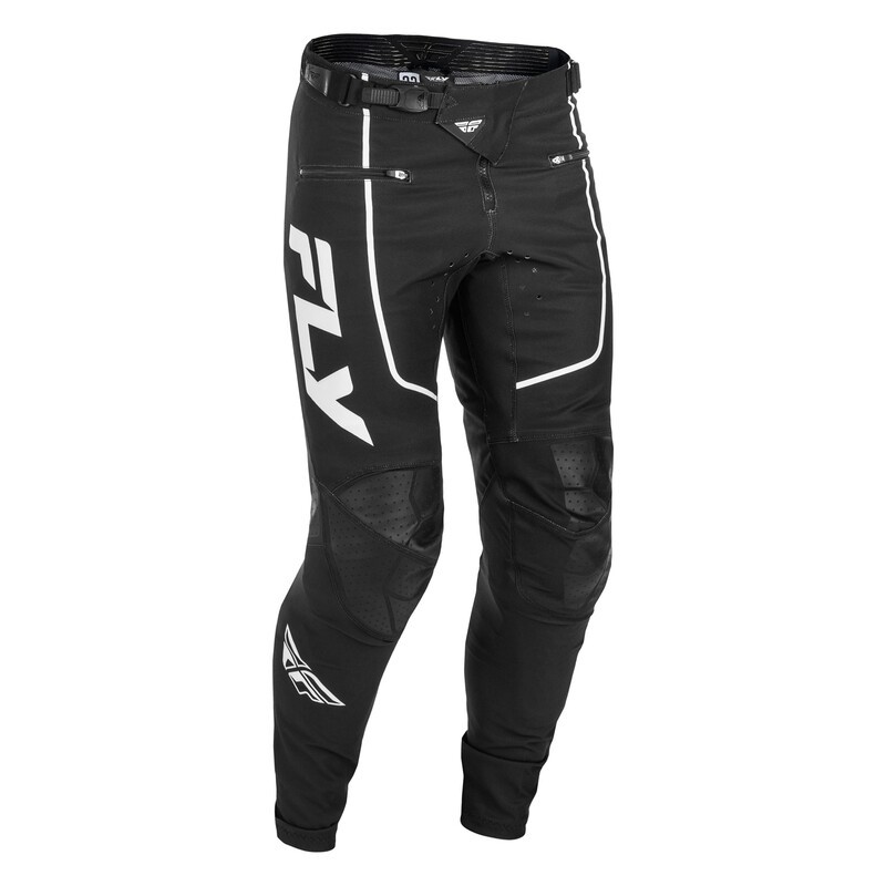 Pantalon vélo enfant Fly Racing Rayce noir et blanc pour motocross