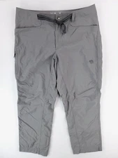 Mountain Hardwear Pants Mens XL Gray Nylon Lightweight Outdoor Hiking OM3913