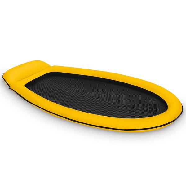 Intex WasserhäNgematte Aufblasbar Erwachsene Mesh Mat Kopfteil 178X94 Cm Gelb-image