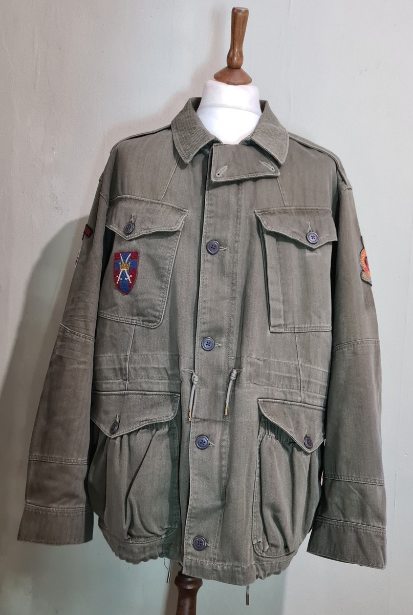 Polo Ralph Lauren Denim & Supply Patchwork Military Field Jacket