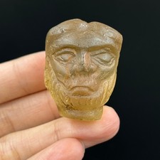 Ancient Roman Inspired Crystal Bearded Solider Head Statue