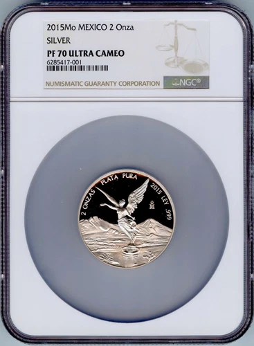 2015Mo Mexico 2 Onza Silver NGC PF70 Ultra Cameo