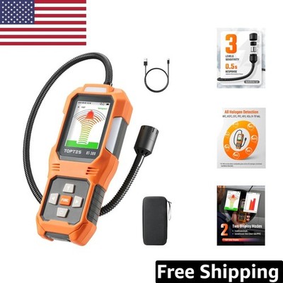 Rechargeable HVAC Refrigerant Leak Detector with Triple Alarm & USB-C Charging