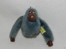 Kipling Gorilla Monkey Keychain - Gray / Blue