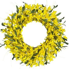 Spring Wreaths For Front Door 24'yellow Forsythia Wreath Spring Summer Wreaths F
