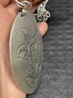 Rose Medallion Style Pendant/earrings West Germany(?) Large Pendant Vintage 18”  — photo 6
