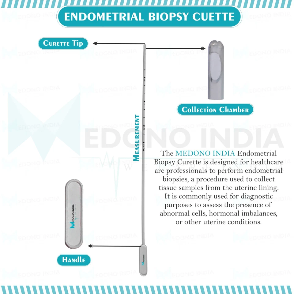 Pipelle Endometrial Biopsia Cureta Estéril Sellado Paquete de 200 piezas Ginecología Foto 2 de 4