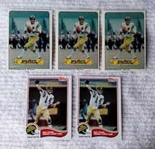 5 ] 1982 & 1983 Topps DAN FOUTS FOOTBALL STICKERS & CARDS SAN DIEGO CHARGERS QB