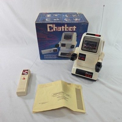 Tomy 1985 Chatbot Battery Operated Remote Control Robot w/ Box No. 5404 UNTESTED