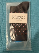 Pongo London Radsocken gepunktet schwarz Größe S-M