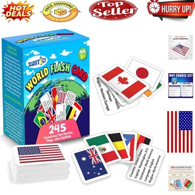 Global Flags & Geography Flashcards   Learn 245 Countries with Caps, Language...