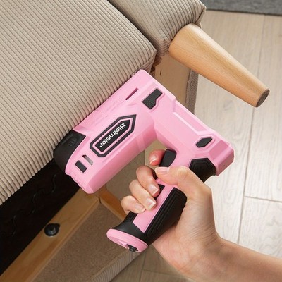 Cordless Staple Gun 4V Electric Brad Nailer Kit w/1600 Staples & Nails