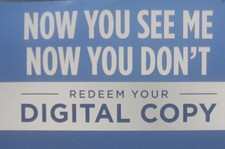 NOW YOU SEE ME NOW YOU DON'T 2026 NO 4K ULTRA OR BLU-RAY/DVD READ DESCRIPTION