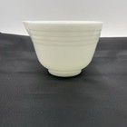 Vtg Fire King Milk Glass Mixing Bowl Pour Spout Ribbed White Anchor Hocking